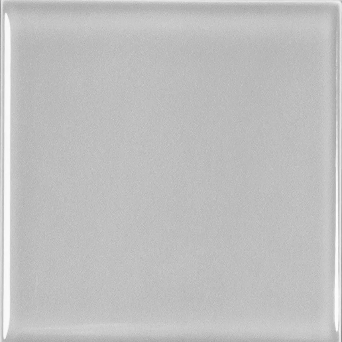 Estudio Cerámico Metropolis 'Lucid Grey', wandtegel grijs glans 10x10cm