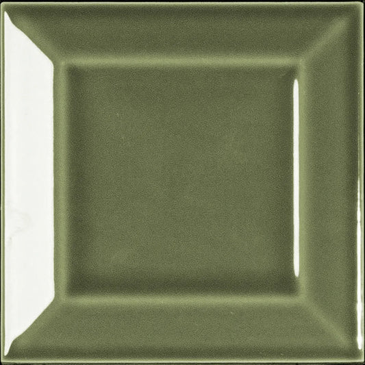 Estudio Cerámico Metropolis 'Frame Vivid Green', wandtegel groen glans 10x10cm