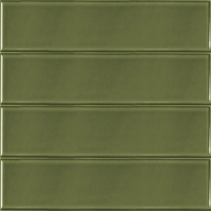 Estudio Cerámico Metropolis 'Vivid Green', wandtegel groen glans 10x40cm