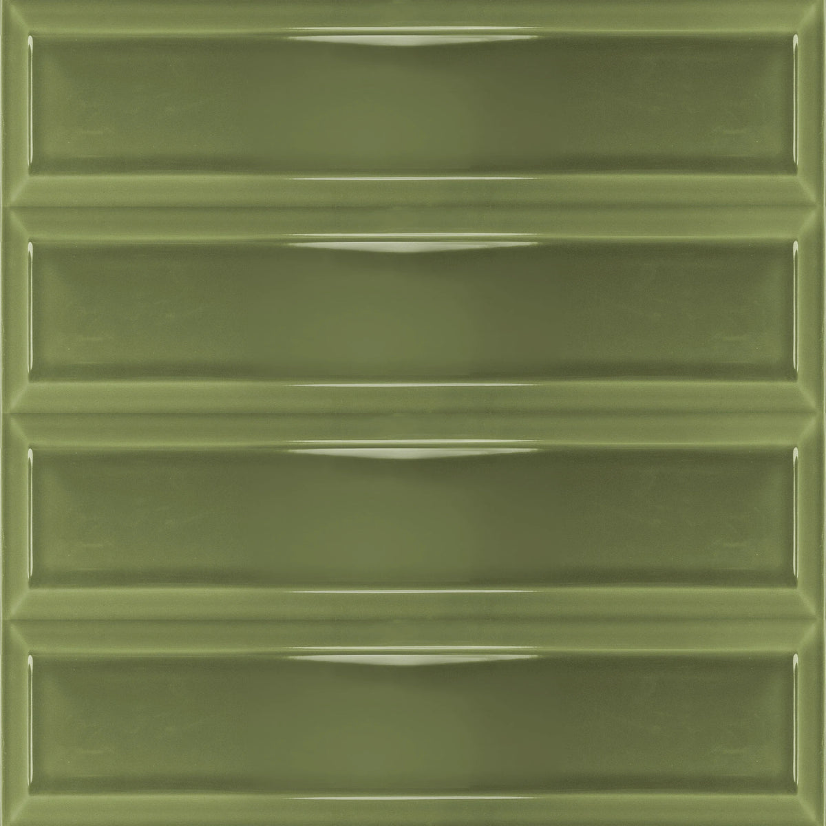 Estudio Cerámico Metropolis 'Frame Vivid Green', wandtegel groen glans 10x40cm