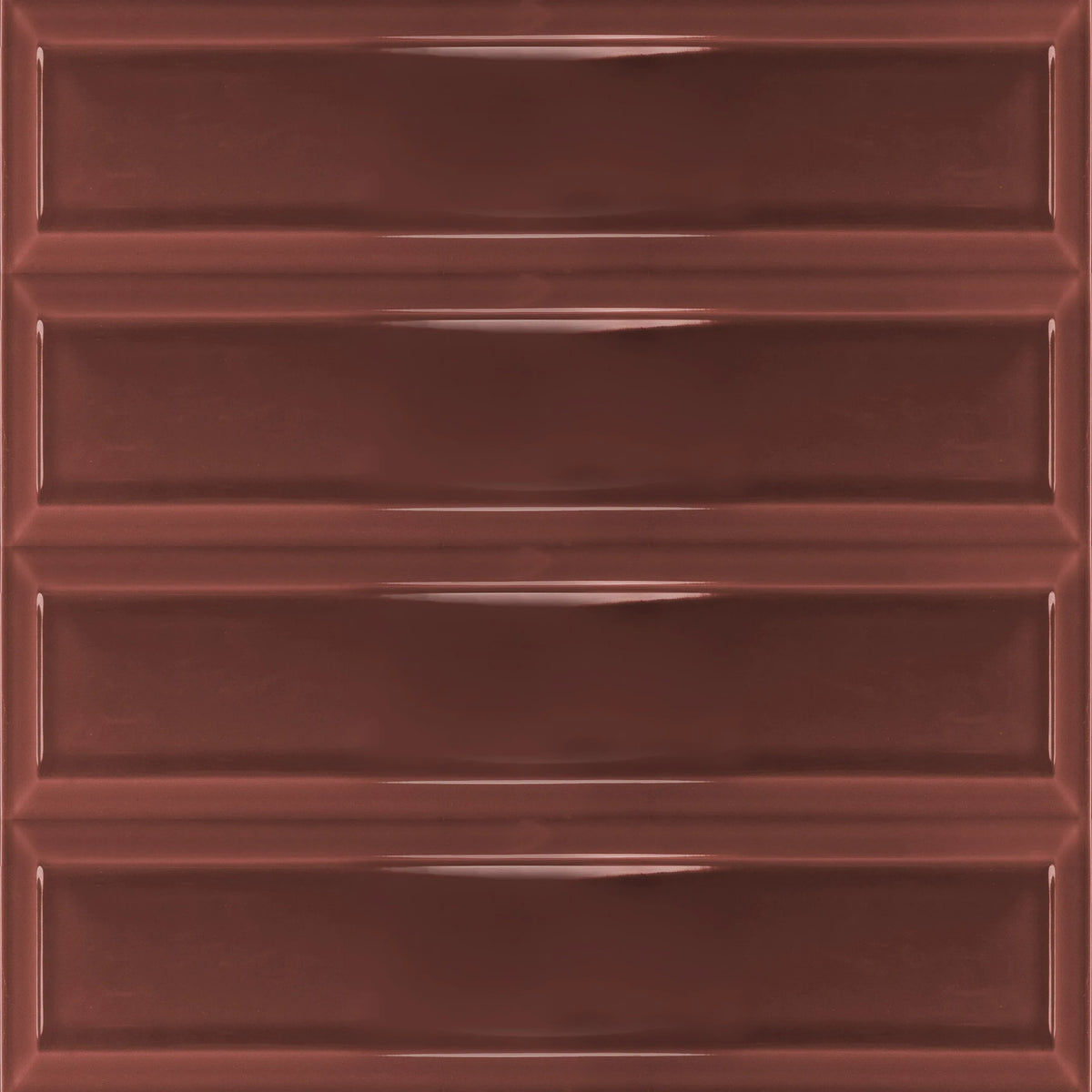 Estudio Cerámico Metropolis 'Frame Dark Red', wandtegel rood glans 10x40cm