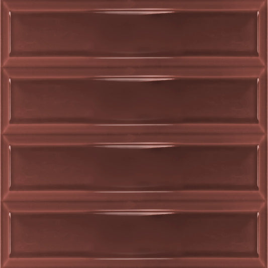 Estudio Cerámico Metropolis 'Frame Dark Red', wandtegel rood glans 10x40cm