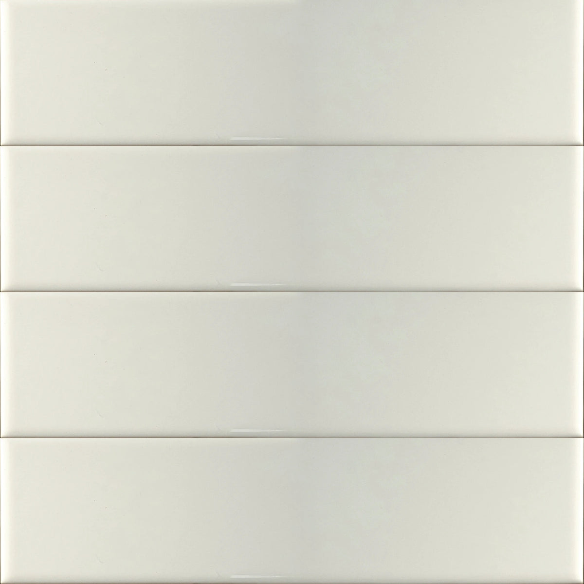 Estudio Cerámico Metropolis 'Warm White', wandtegel wit glans 10x40cm
