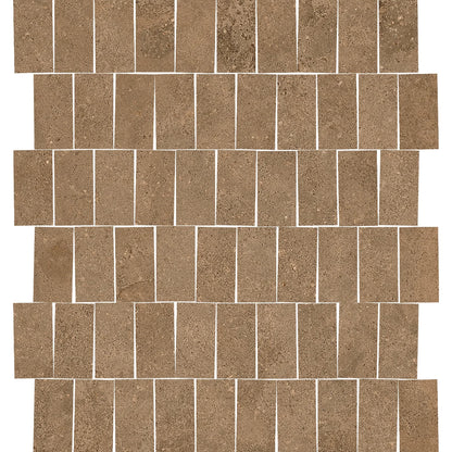 EnergieKer Miro 'Leather Spaccatella', mozaïek bruin mat 30x30cm