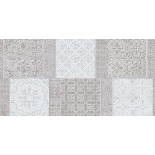 Argenta Cerámica Mistery 'Decor Cold', wandtegel wit-grijs mat 30x60cm