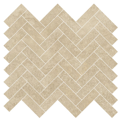EnergieKer Nereidi 'Umber Herringbone', mozaïek taupe mat 33,5x33,5cm