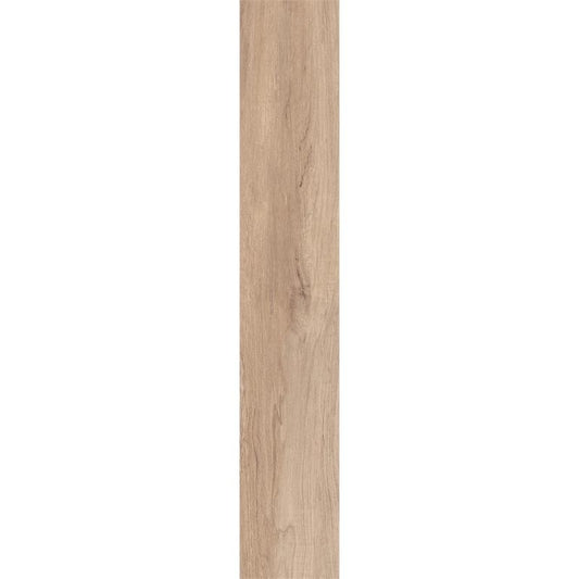 Tuscania North Wind 'Brown', vloertegel bruin houtlook gerectificeerd 15x90cm