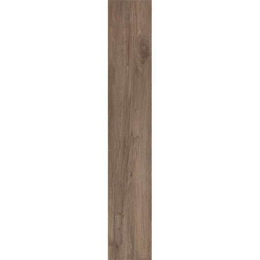 Tuscania North Wind 'Melange', vloertegel donkerbruin houtlook gerectificeerd 20x122cm