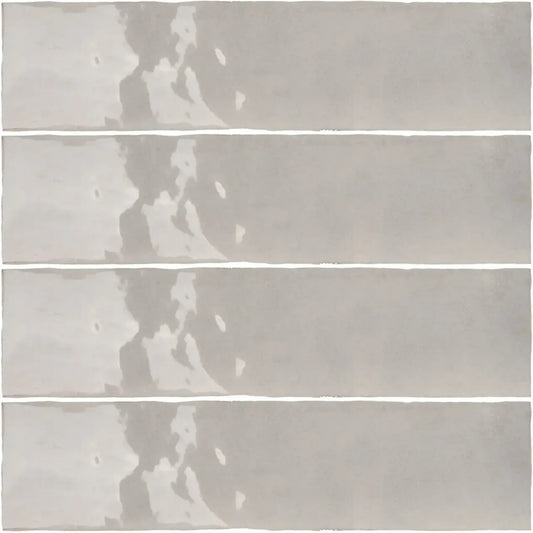 Estudio Cerámico Ondine 'Dove Grey', wandtegel grijs glans 7,5x30cm
