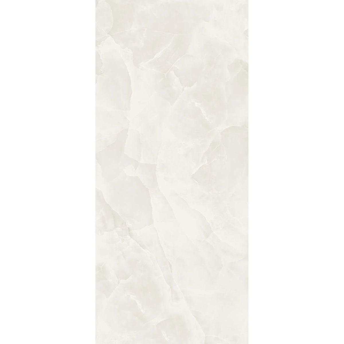 EnergieKer Onyx 'White', vloer- en wandtegel grijs en wit gepolijst 120x280cm