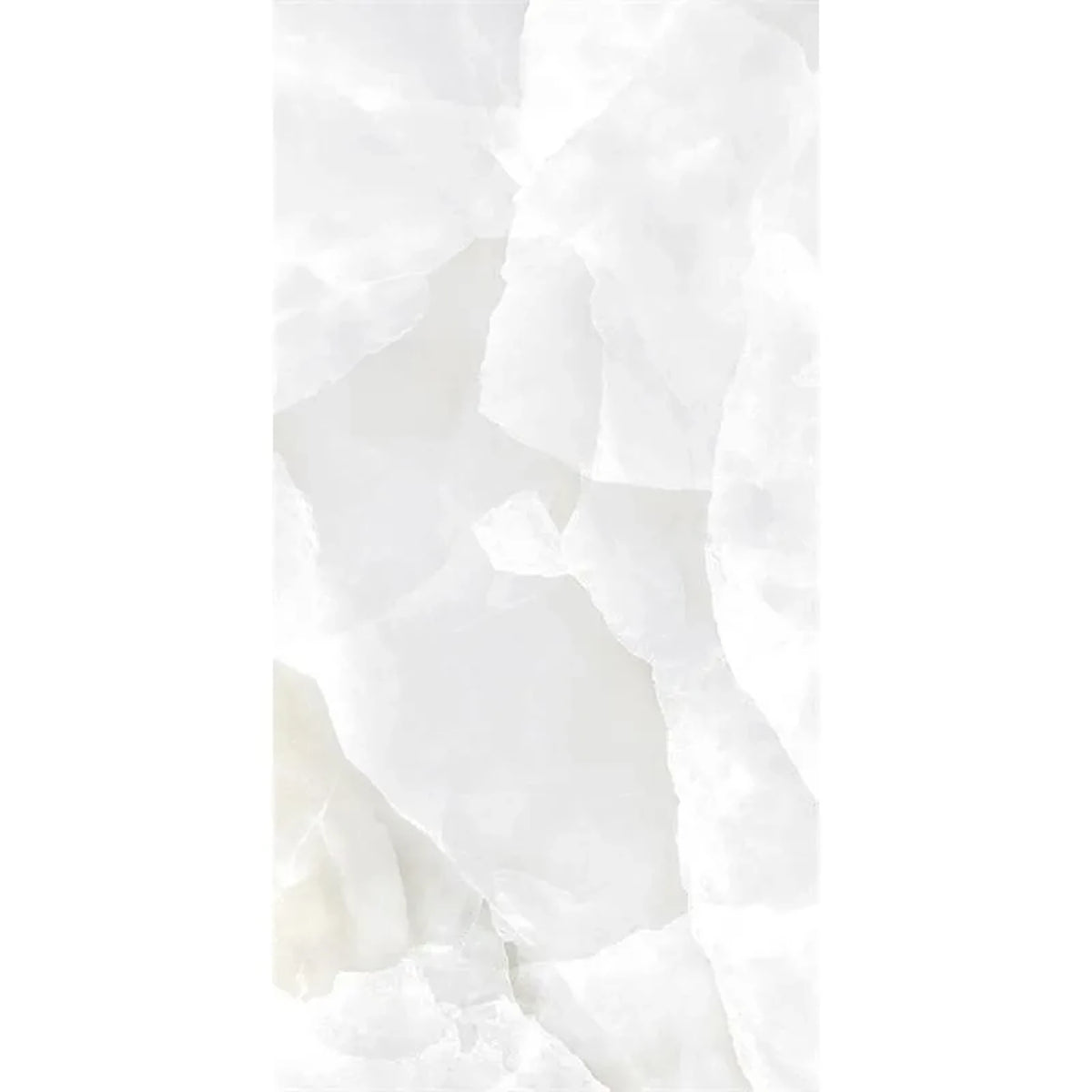 EnergieKer Onyx 'White', vloer- en wandtegel grijs en wit gepolijst 60x120cm