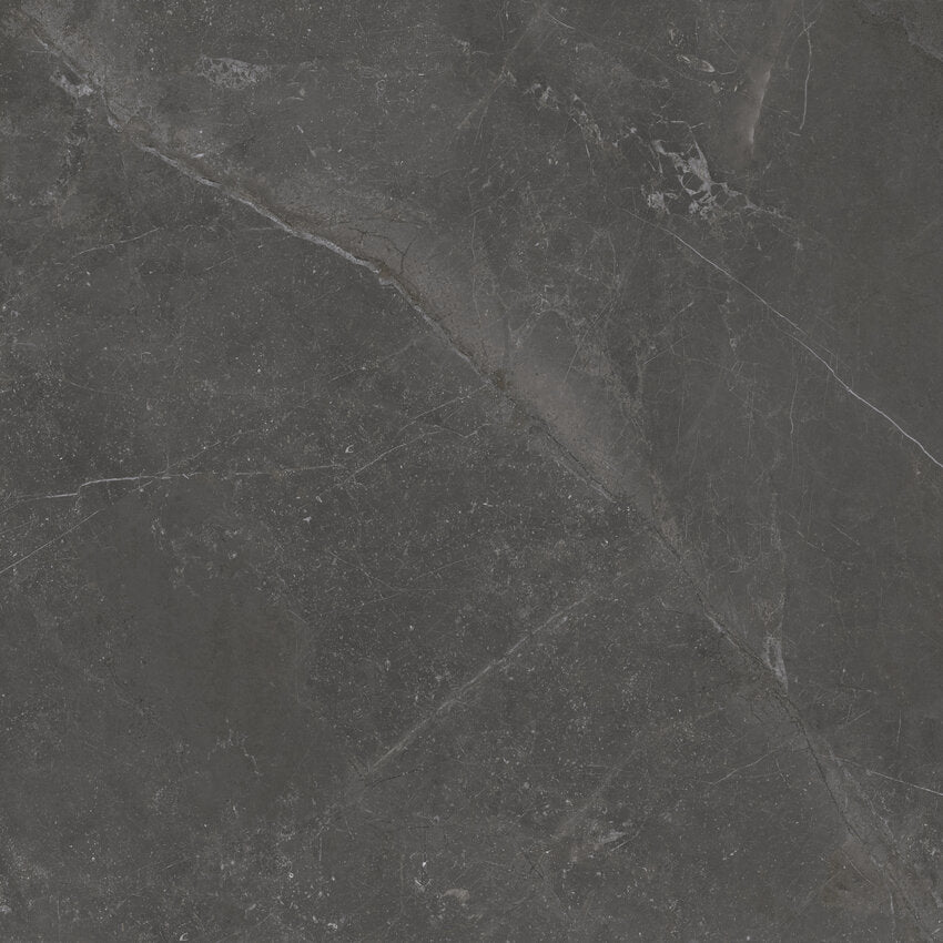 Azulejos Benadresa Pietra Antica 'Nero', vloertegel antraciet satijnglans gerectificeerd 120x120cm