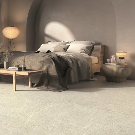Castelvetro Pietra Antica 'White', vloer- en wandtegel crème mat 60x120cm