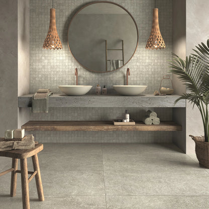 Castelvetro Pietra Antica 'Grey', vloer- en wandtegel grijs mat 60x60cm