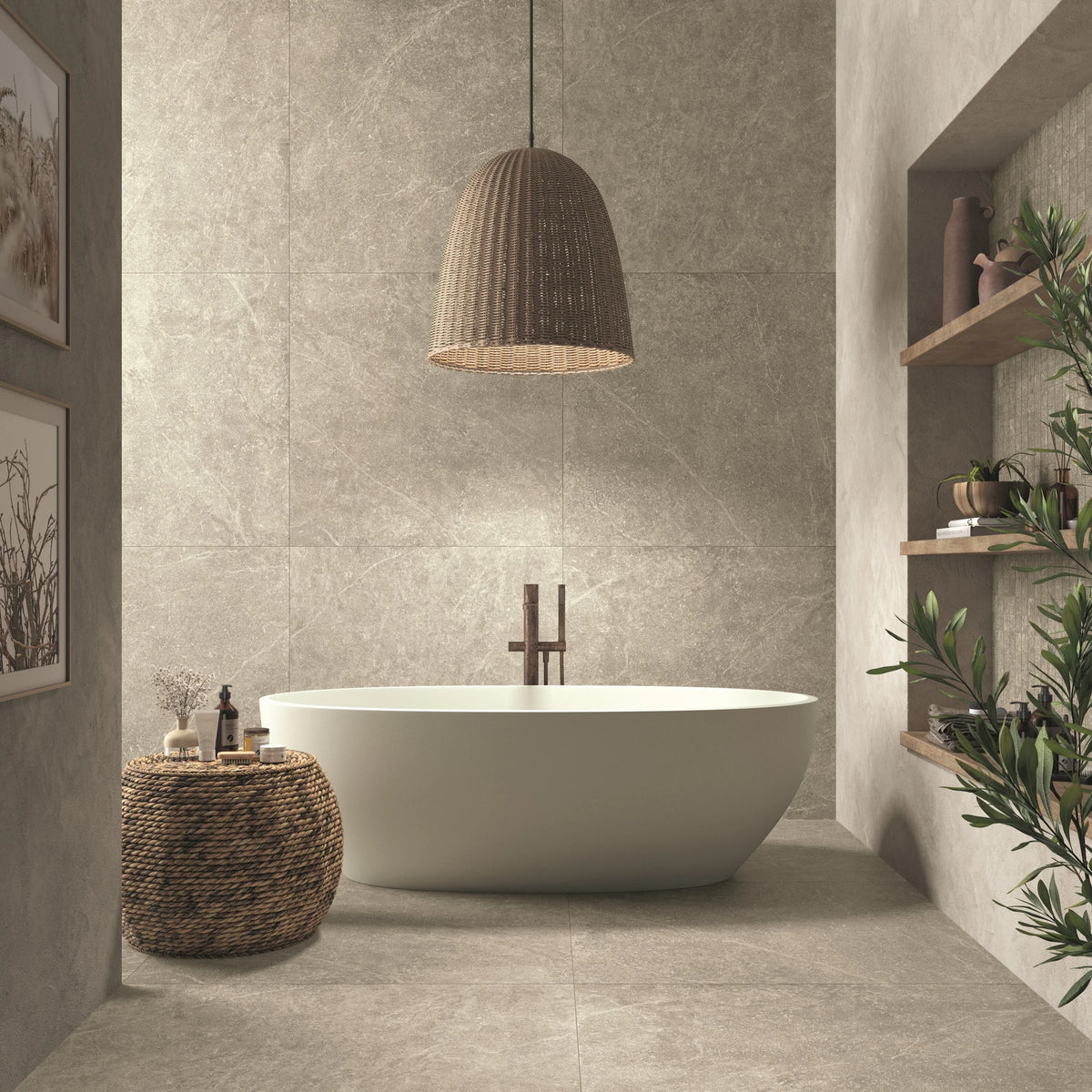 Castelvetro Pietra Antica 'Smoke Mosaico', mozaïek taupe mat 30x30cm