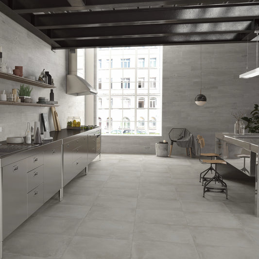 Argenta Cerámica Powder 'Argent', vloer- en wandtegel beige en grijs mat 60x60cm