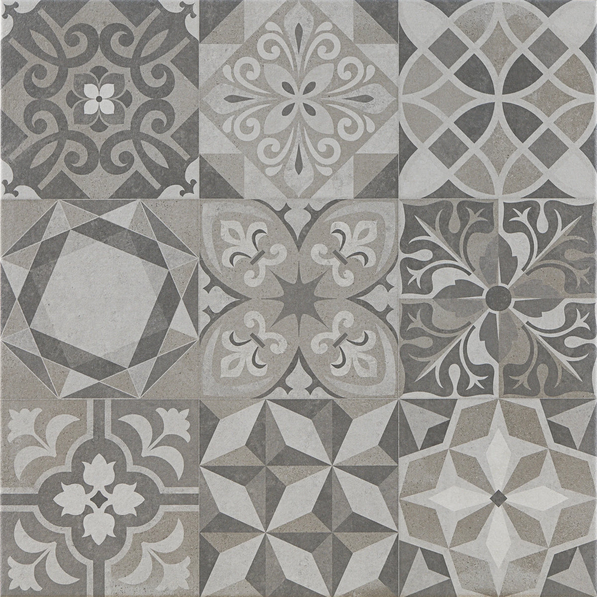 Argenta Cerámica Powder 'Decor Cold', vloer- en wandtegel grijs mat 60x60cm