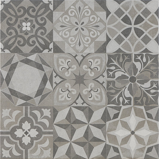 Argenta Cerámica Powder 'Decor Cold', vloer- en wandtegel grijs mat 60x60cm