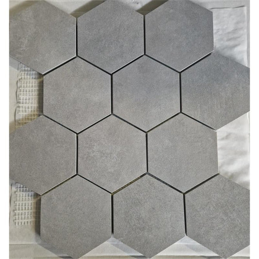 Ceramica Valsecchia Recover 'Grey', wandtegel hexagon grijs mat 30x30cm