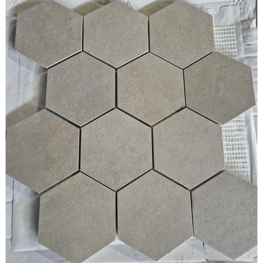 Ceramica Valsecchia Recover 'Taupe', wandtegel hexagon mat 30x30cm