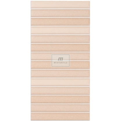 Estudio Cerámico Roku 'Beige', wandtegel beige mat 11,5x23cm