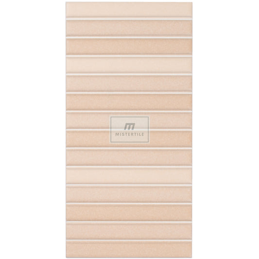 Estudio Cerámico Roku 'Beige', wandtegel beige mat 11,5x23cm