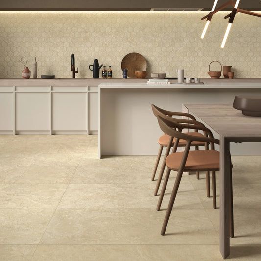 Castelvetro Roma 'Beige', vloer- en wandtegel beige mat 60x60cm