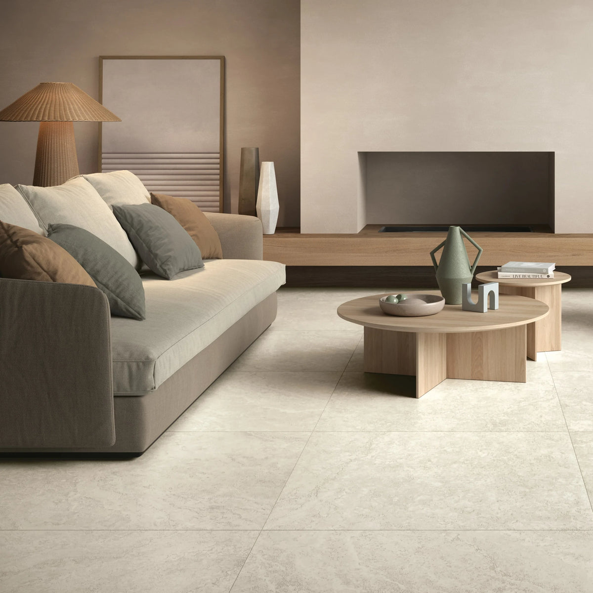 Castelvetro Roma 'Bianco', vloer- en wandtegel crème mat 30x60cm