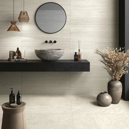 Castelvetro Roma 'Bianco', vloer- en wandtegel crème mat 60x120cm
