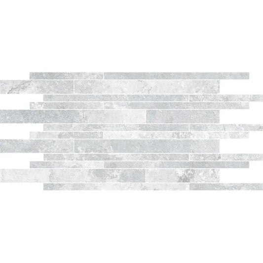 Keraben Rue de Paris 'Gris', mozaïek grijs mat 26x58cm