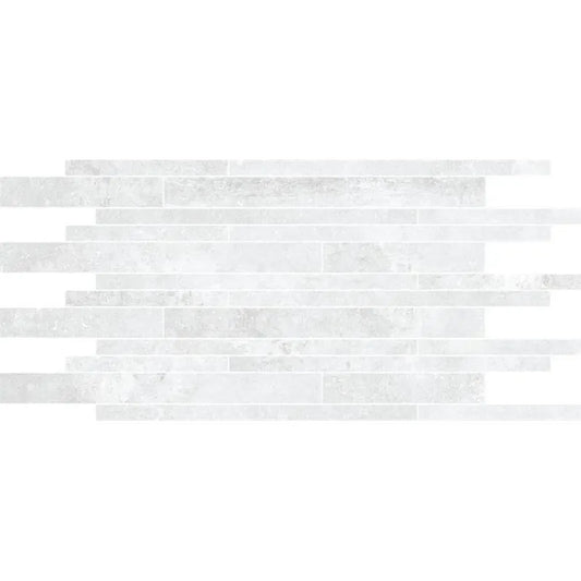 Keraben Rue de Paris 'Blanco', mozaïek grijs en wit mat 26x58cm