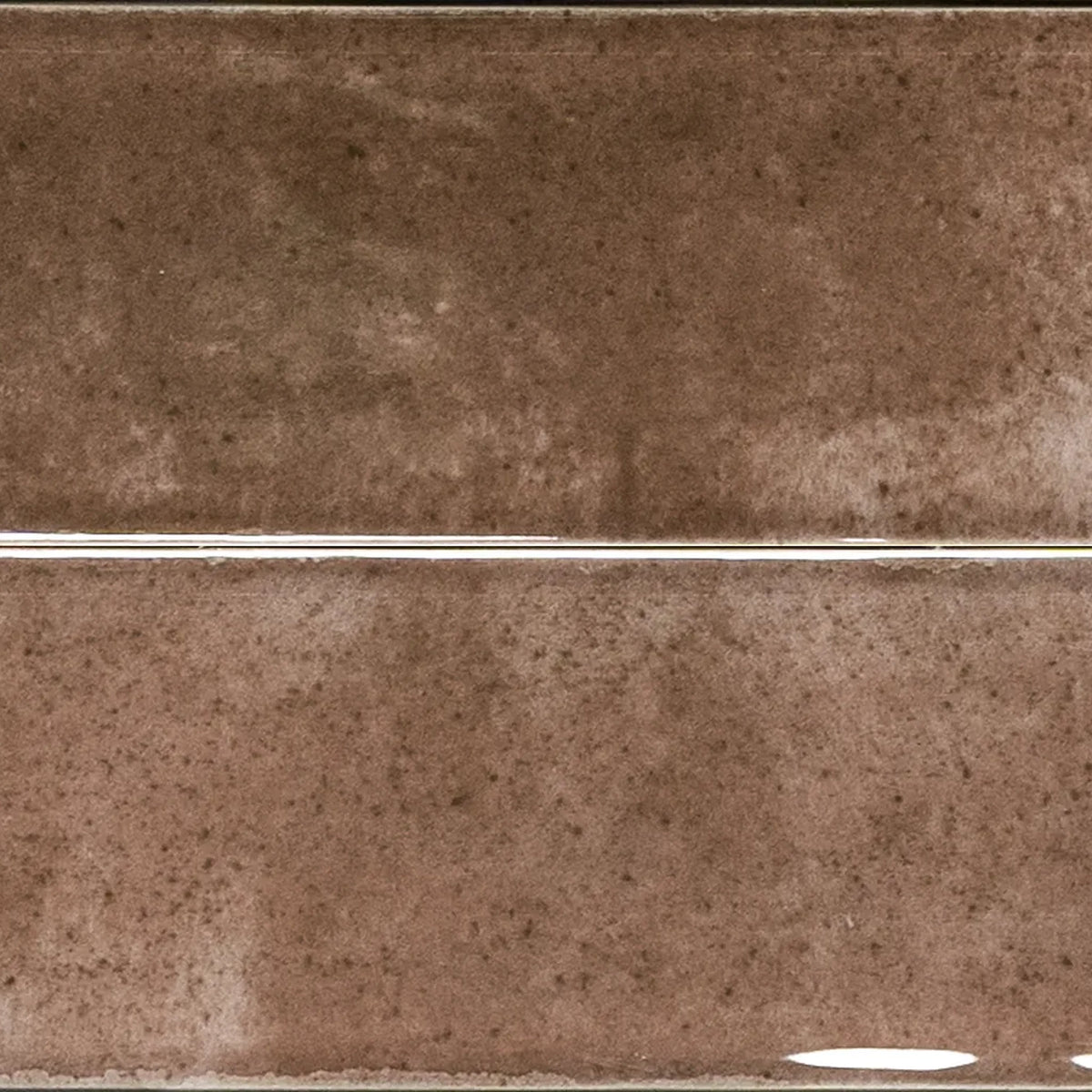 Estudio Cerámico Shallow 'Terra', wandtegel bruin en rood glans 6,4x22,3cm