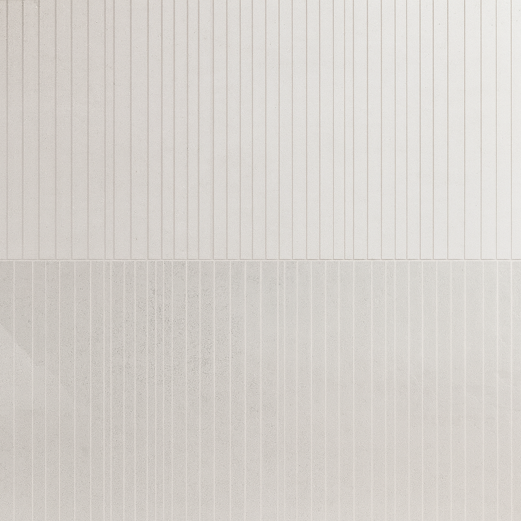 Cerpa Cerámica Space 'Decor Gris', wandtegel lichtgrijs mat reliëf gerectificeerd 33x90cm