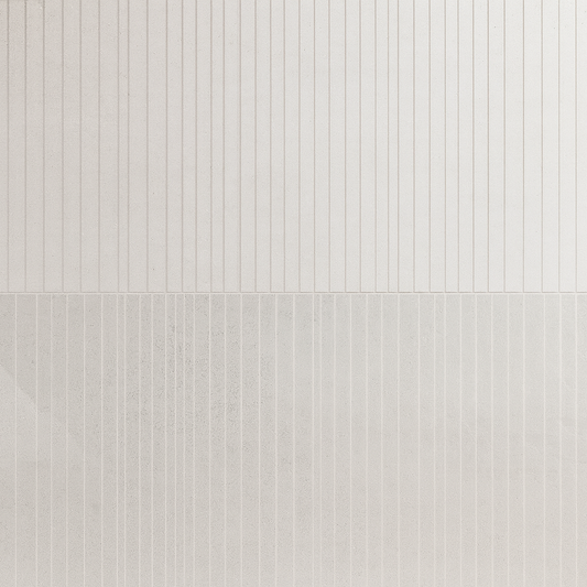 Cerpa Cerámica Space 'Decor Gris', wandtegel lichtgrijs mat reliëf gerectificeerd 33x90cm