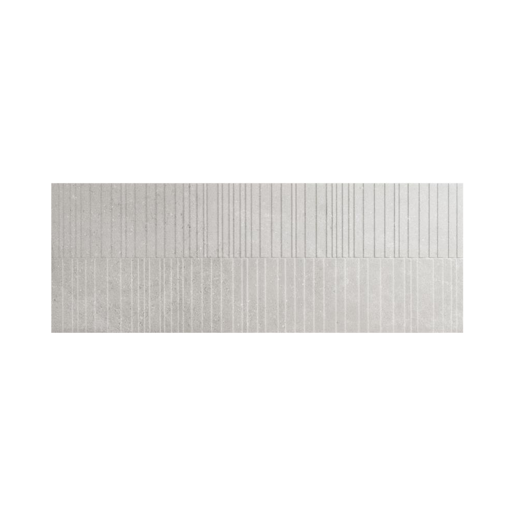 Wandtegel Space 'Decor Gris' Lichtgrijs Mat Reliëf 33x90 – MisterTile