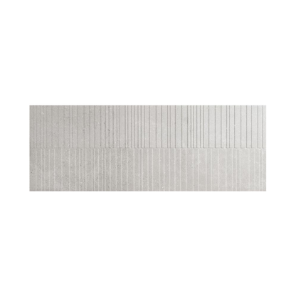 Wandtegel Space 'Decor Gris' Lichtgrijs Mat Reliëf 33x90 – MisterTile