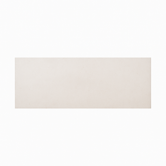 Cerpa Cerámica Space 'Perla', losse gladde beige-grijze wandtegel met subtiele kleurschakering op een witte achtergrond