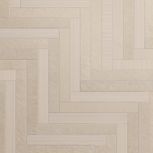 Vloertegel Superclassica 'Beige Listone Mix' beige mat 7,5x60 gerectificeerd – MisterTile