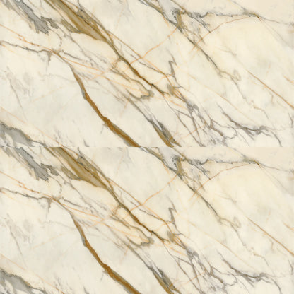 Lea Ceramiche Synestesia 'Golden Borg', vloer- en wandtegel bruin en wit zijdeglans 120x278cm