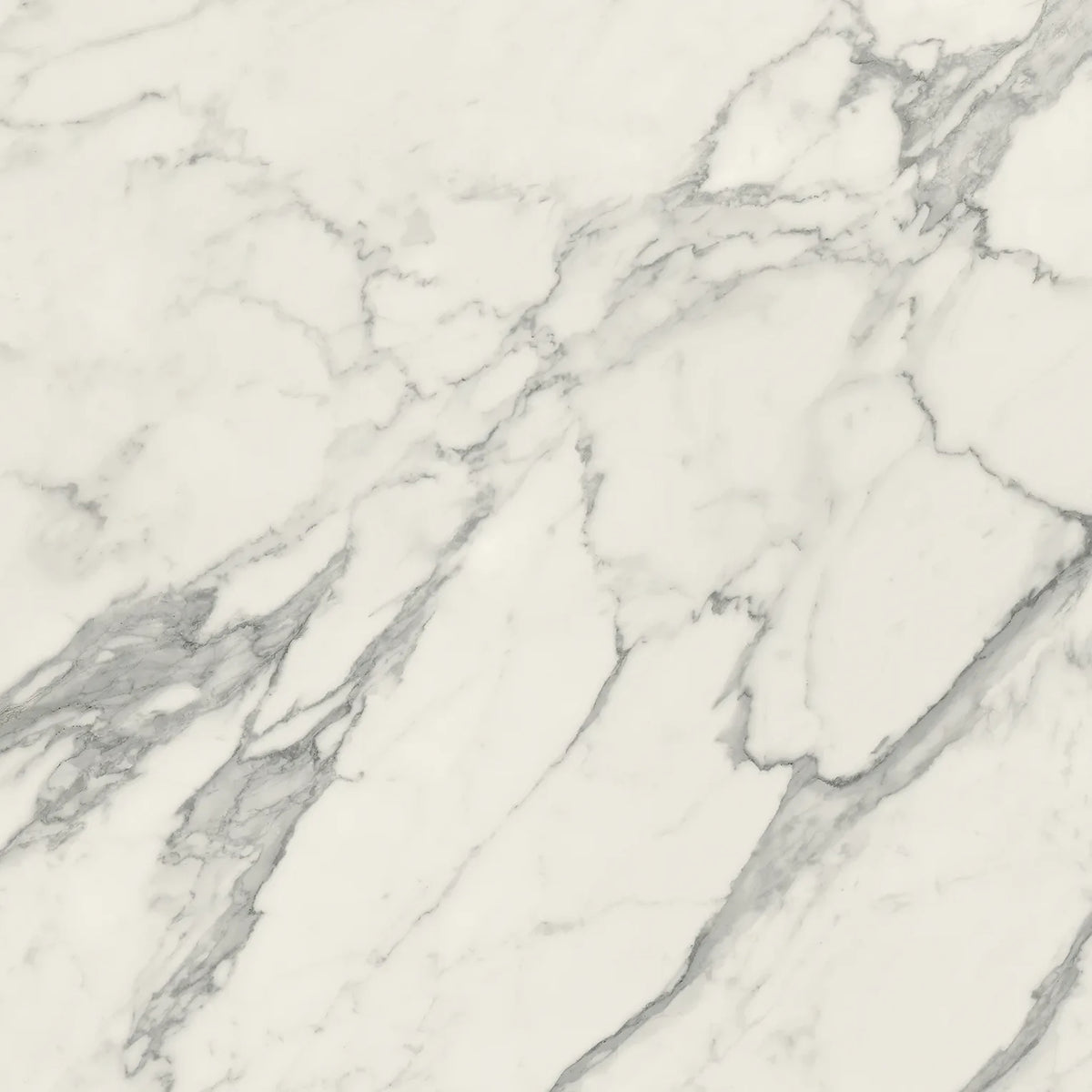 Lea Ceramiche Synestesia 'Pure Statuario', vloer- en wandtegel grijs en wit zijdeglans 120x120cm