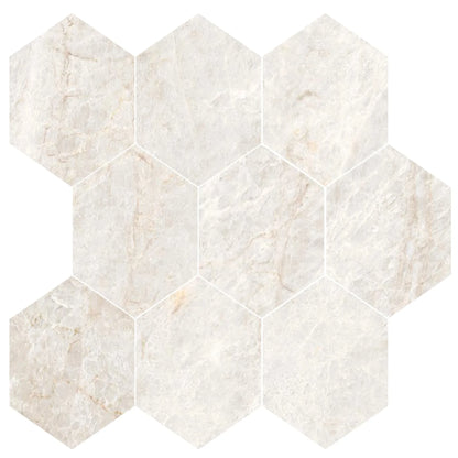 EnergieKer Taj Mahal 'Linen Mosaico', mozaïek crème gepolijst 26x30cm