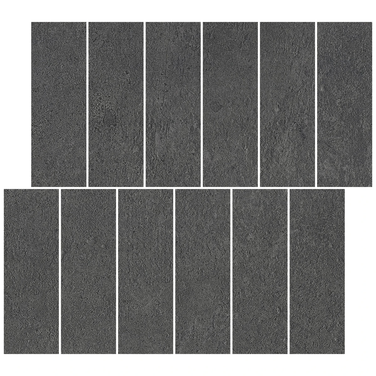Castelvetro Terrae 'Muretto Graphite', mozaïek antraciet mat 30x30cm
