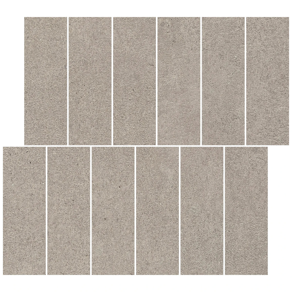 Castelvetro Terrae 'Muretto Greige', mozaïek beige en grijs mat 30x30cm