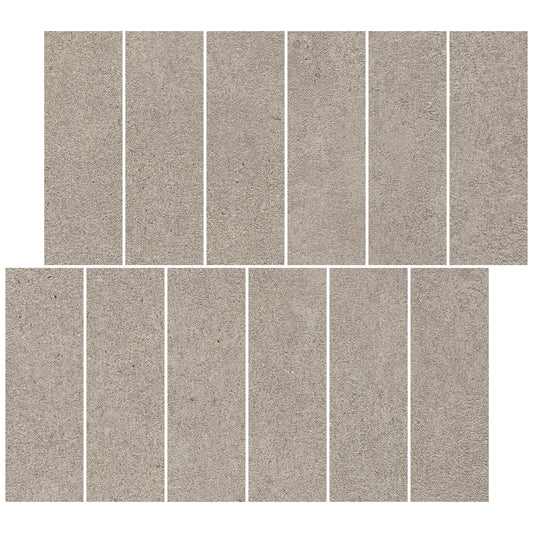 Castelvetro Terrae 'Muretto Greige', mozaïek beige en grijs mat 30x30cm