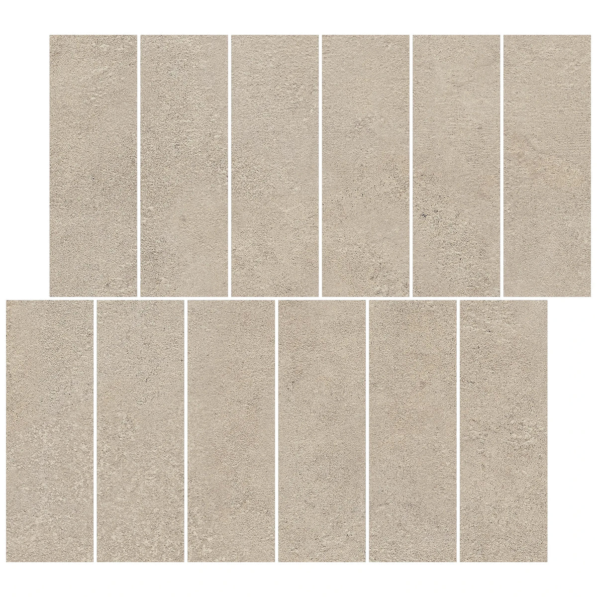 Castelvetro Terrae 'Muretto Sand', mozaïek beige mat 30x30cm