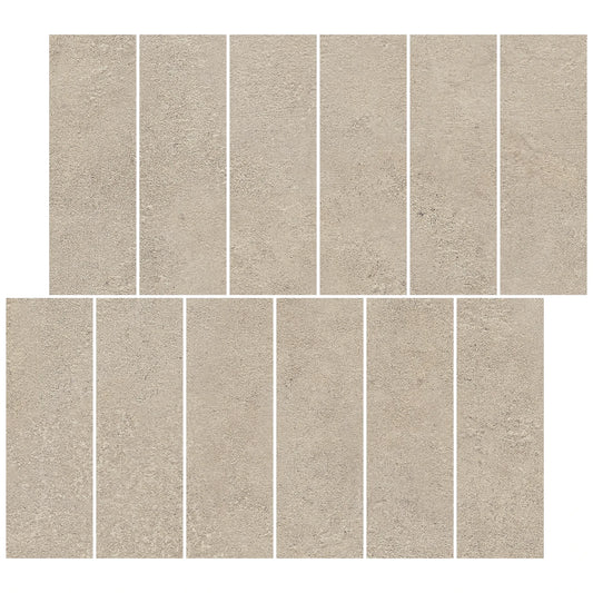 Castelvetro Terrae 'Muretto Sand', mozaïek beige mat 30x30cm