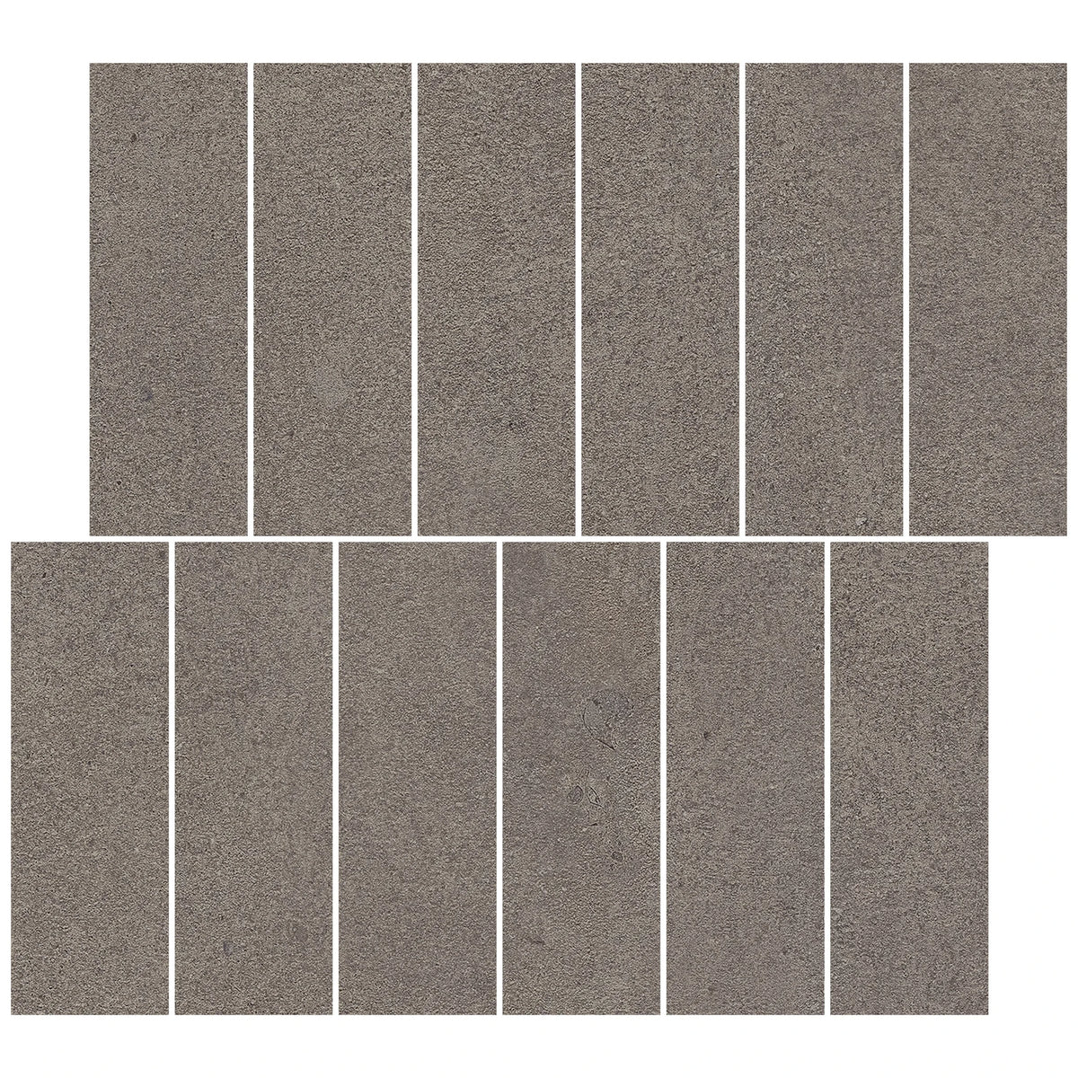 Castelvetro Terrae 'Muretto Mud', mozaïek bruin en grijs mat 30x30cm