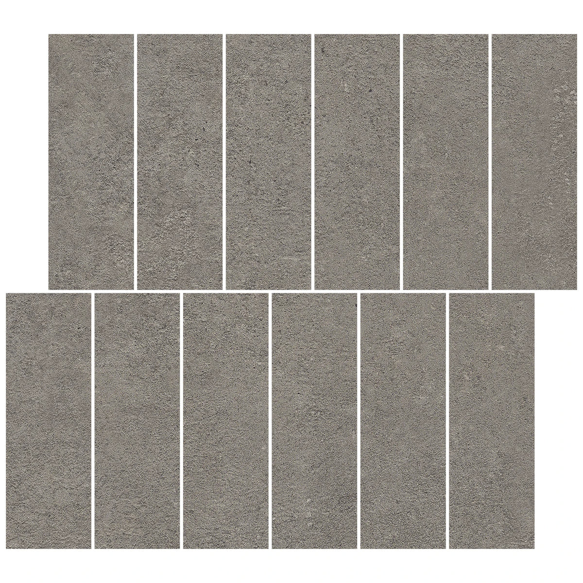 Castelvetro Terrae 'Muretto Smoke', mozaïek grijs mat 30x30cm