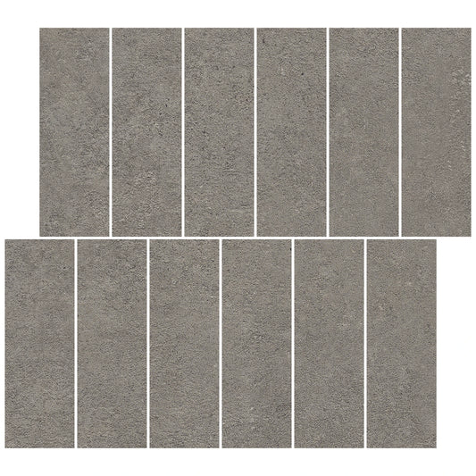 Castelvetro Terrae 'Muretto Smoke', mozaïek grijs mat 30x30cm
