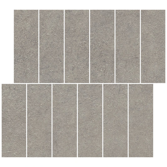 Castelvetro Terrae 'Muretto Silver', mozaïek grijs mat 30x30cm
